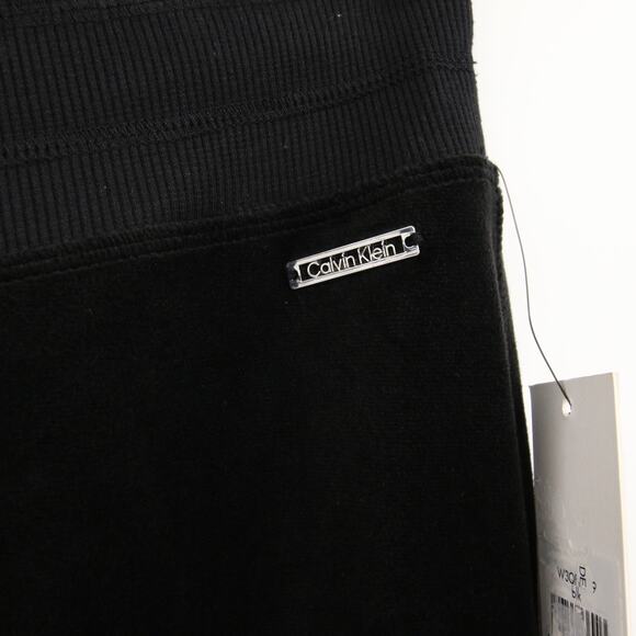 Calvin Klein Sweatpants Black Velvet Velour Super Soft Pull On Elastic Waist 1X - Picture 8 of 13
